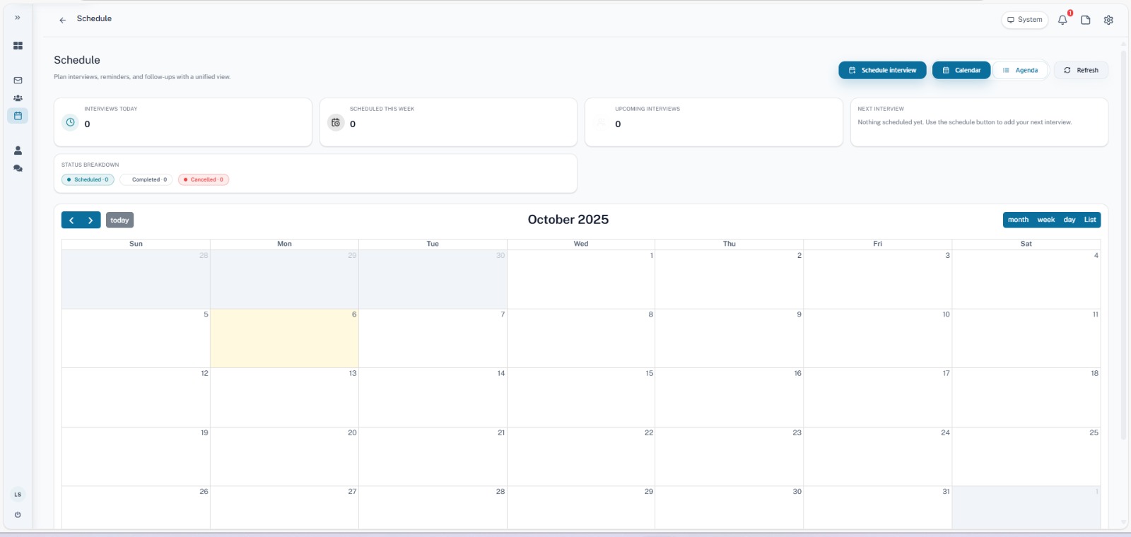 Screenshot of the LevelMinds pipeline dashboard